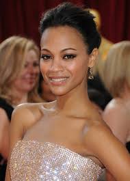 Celebrity Beauty: Zoe Saldana at 2010 Oscar Awards