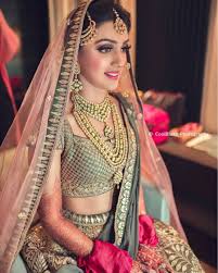 Olive Green Light Pink Pink Green Bridallehenga Indian 2018 Modern Latest Designer Indian Bridal Outfits Bridal Lehenga Collection Bridal Outfits