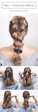Cool Hair Tutorials For Summer Pull Through Braid Tutorial Easy Hairstyles And Creative Looks F Thick Hair Styles Medium Thick Hair Styles Simple Prom Hair