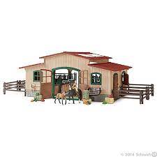 Toys Farm Life Horse Stable With Accessories 42103 Horse Stables Horse Barns Schleich