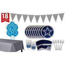 Super Dallas Cowboys Party Kit For 18 Guests Dallas Cowboys Party Dallas Cowboys Birthday Dallas Cowboys Birthday Party
