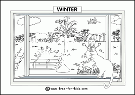 Printable Winter Scene Coloring Pages Coloring Home
