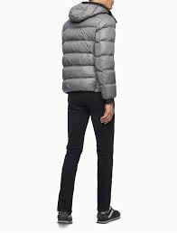 Solid Zip Hooded Puffer Jacket Calvin Klein Puffer Jackets Calvin Klein Long Sleeves Jacket