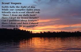 Scout Vespers Softly Falls The Light Of Day Boy Scout Camping Scout Camping Boy Scouts