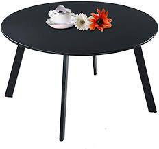 Amazonsmile Grand Patio Round Steel Patio Coffee Table Weather Resistant Outdoor Large Side Table Round Black Coffee Table Side Table Outdoor Coffee Tables