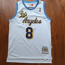 Get your los angeles lakers jerseys online at fanatics as they celebrate their championship win in the 2020 nba finals. Men 8 Kobe Bryant Jersey White Christmas Los Angeles Lakers Swingman Jersey Kobe Bryant Los Angeles Lakers Jersey