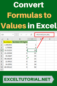 Convert Formulas To Values In Excel Microsoft Excel Excel Tutorials Excel For Beginners