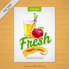 Download Watercolor Flesh Apple Juice Brochure For Free Apple Juice Juice Apple