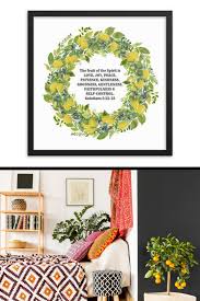 Lemon Decor Fruits Of The Spirit Wall Art Gifts Of The Holy Etsy Bible Decor Christian Decor Lemon Decor