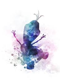 Olaf Inspire Art Print Illustration Bonhomme De Neige La Reine Des Neiges Disney Art Mural Decoration Watercolor Disney Disney Artwork Disney Wallpaper