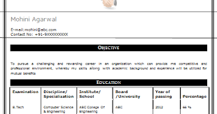 Sample cv is for the candidates who have good work experience but lesser qualification then the one this cv format focuses on your skills, achievements and qualifications rather then your last jobs. Resume Format For B Tech Cse Fresher