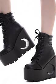 Diana Wedge Boots Kawaii Shoes Grunge Shoes Goth Shoes