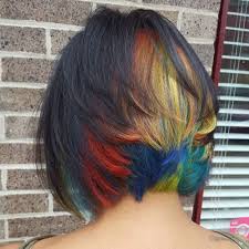Black And Rainbow Hair Color Hair Colors Ideas Short Hair Styles Short Hair Styles African American Hair Styles