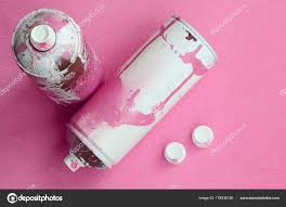 Some Used Pink Aerosol Spray Cans Nozzles Paint Drips Lies Stock Photo Image By C Mehaniq 178536158