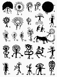 Chart Of Saimaluu Tash Symbols Petroglyphs Art Paleolithic Art Prehistoric Art