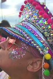 Brulant Chapeau Douane En Fabrique Festival Outfit Glastonbury Militaire Burning Man Military Hat Customs Chapeau Tenue De Festival Costume De Carnaval
