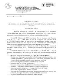 Raportul auditorului independent privind situatiile financiare la 31.12.2019. Arhiva 2017 Activitatea Goscom
