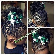 Zigzag Pretty Braid Updo Hair Styles Little Black Girls Braids Kids Hairstyles