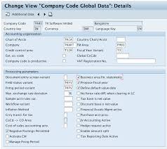 How To Check And Enter Company Code Global Parameters In Sap