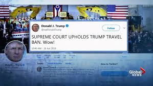 In the tuesday decision, the supreme court ruled that trump acted within the scope of presidential authority when he issued the travel restrictions. U S Supreme Court Upholds Trump S Travel Ban On Muslim Majority Countries National Globalnews Ca