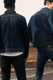 Which Color Do You Prefer For Your Denim Jacket Black Or Blue Pair It With Jeans In Same Color For A Full Denim O Mens Outfits Full Denim Outfit Denim Jacket