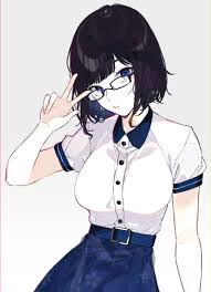 無表情でピースするちゃん クールなアニメの女の子 イラスト かわいいアニメガール