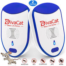 Some ultrasonic pest repellers target specific types of pests such as spiders, cockroaches, or mosquitoes, while others target larger pests like rodents. Divacat Ultrasonic Pest Repeller Plug In Humane Mice Control Newest Electronic Insect Repellent Easiest Way To Reject Mosquito Rodent Bed Bug Fly Cockroach Spider Rat Animal Safe Home Indoor 2 Pack Buy