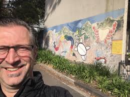 Mural nearing completion by local artists