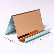 3 11/16 x 2 5/16 x 5/16 imprint area: Business Card Holder Rose Gold 3 Pack 9 X 5 X 4 5 Cm Stainless Steel Business Card Table Top Display Stand Namecard Holder Desktop Organizer Modern Rose Gold Desk Accessories For Corporate Desk