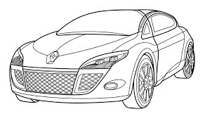 dessin voiture megane renaukt coloring books hot wheels pages coloriage halloween enfant facile