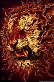 Fire Tiger By Tom Wood Poster Posters Tom Wood Allposters Com In 2021 Tiger Art Tiger Artwork Flame Art