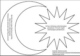 Gambar untuk mewarnai upin ipin. Bulan Bintang Dan Bendera Malaysia Iugwbm
