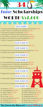 34 June Scholarships Worth 57 000 The University Network School Scholarship Scholarships For College Scholarships