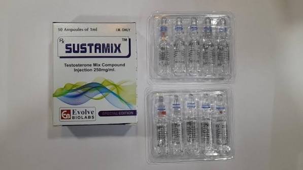 Sustamix Testosterone Mix Compound 250mg/ml Inj - 250 Mg/ml Dose Strength, 1x10 Vial Packaging | For Treating Male Hypogonadism, Boosts Testosterone Levels at 450.00 INR at Best Price in Surat | Patel Export Industries
