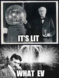 Tesla logo png images free download. Edison Vs Tesla Imgflip