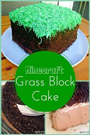 Minecraft Grass Block Cake Tutorial Easy Minecraft Cake Minecraft Birthday Cake Minecraft Cake