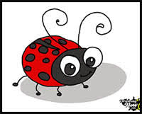 If you want to draw more realistic ladybugs. How To Draw Cartoon Ladybugs Realistic Ladybugs Drawing Tutorials Drawing How To Draw Ladybugs Drawing Lessons Step By Step Techniques For Cartoons Illustrations
