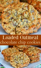 Loaded Oatmeal Chocolate Chip Cookies Cookies Recipes Chocolate Chip Chocolate Chip Oatmeal Oatmeal Chocolate Chip Cookies