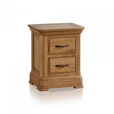 Canterbury Natural Solid Oak 2 Drawer Nightstand Oak Furniture Land