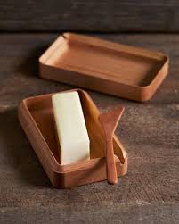takahashi kougei kakudo butter case cherry gadgets kitchen cooking woodworking cherry wood