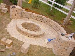 Diy Fire Pit Around 200 For Pit And Wall And Pillars At 1 31 Paver Home Improvement Ideas Backyard Outdoor Patio