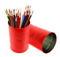 New Design Custom Tinplate Desk Organizer Cylindrical Metal ...