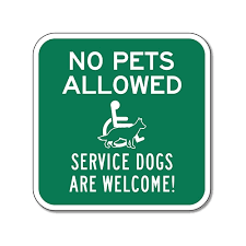 Our license allows you to use the content: No Pets Allowed Sign Service Animals Only Sign Stopsignsandmore Com
