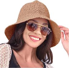Straw Bucket Womens Summer Bucket Hat Elegant Straw Hats New Arrivals