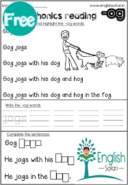 Free Og Word Family Reading Www Englishsafari In Phonics Reading Word Family Reading Word Families