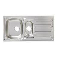 Price match guarantee + free shipping on eligible orders. Cooke Lewis Nakaya Polished Inox Stainless Steel 1 5 Bowl Sink Drainer Diy At B Q