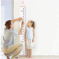 Kids Baby Height Growth Chart Roll Up Wood Frame Fabric Hanging Ruler Children Nursery Room Wall Decor Baby Shower Gift 200cm X 7 23cm