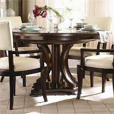 Westwood Round Pedestal Dining Table With Leaf By Bernhardt Baer S Furniture Kitchen Table Miam Round Dining Room Round Dining Room Sets Unique Dining Room