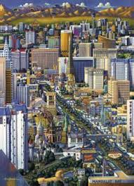 A woodworker would then use a jigsaw to cut the board into smaller pieces. Las Vegas Strip 550 Pieces Lafayette Puzzle Factory Puzzle Warehouse