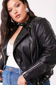 Plus Size Jackets Blazers Denim More Plus Curve Forever 21 In 2021 Leather Jacket Faux Leather Jackets Black Faux Leather Jacket